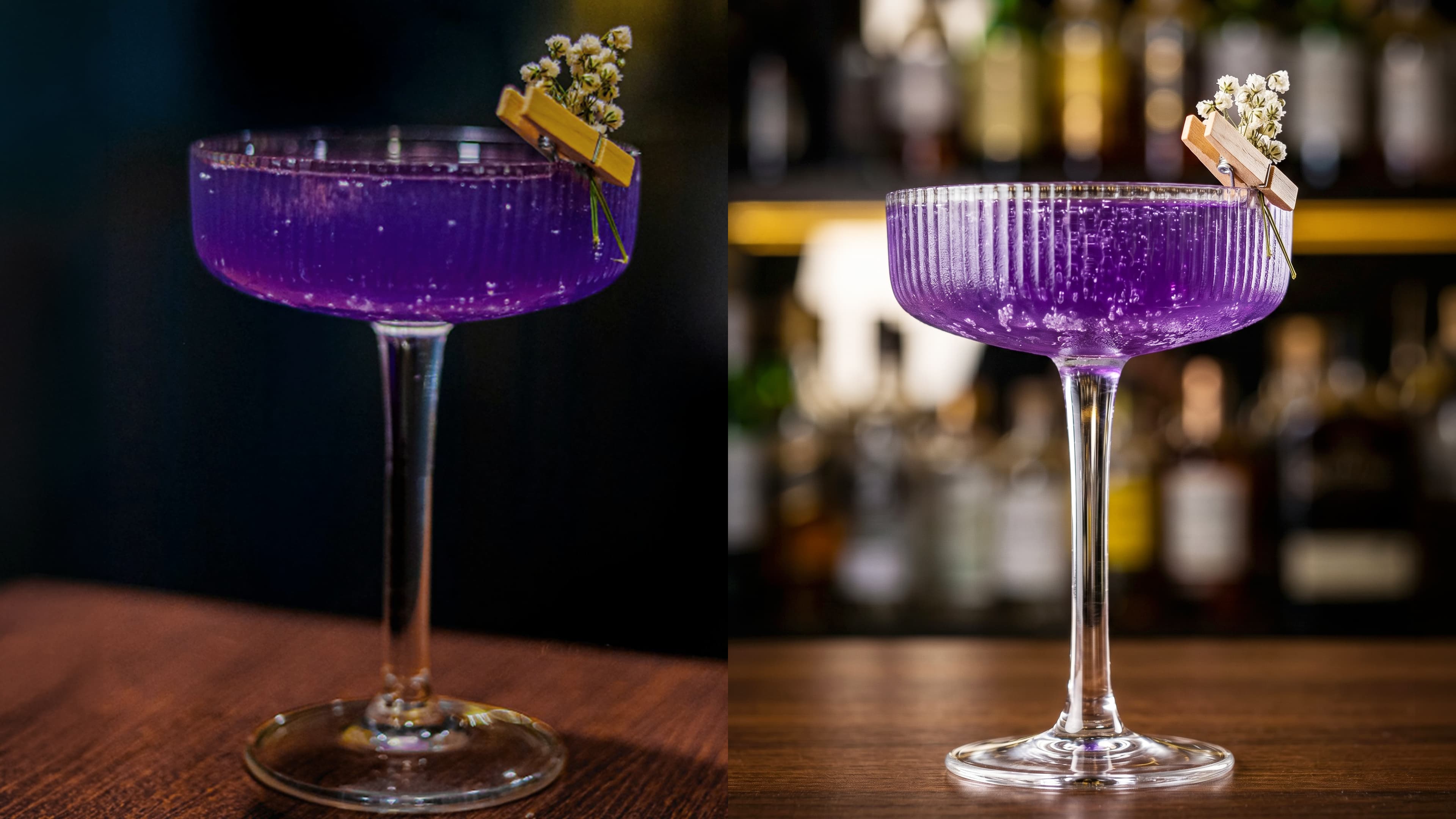 Before and after food photo enhancement